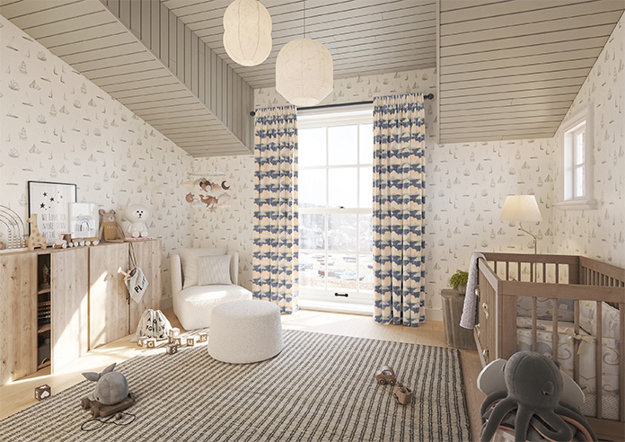Cloudy Cosmos, Twinkle Grey - Made to Measure Curtains - Image 7